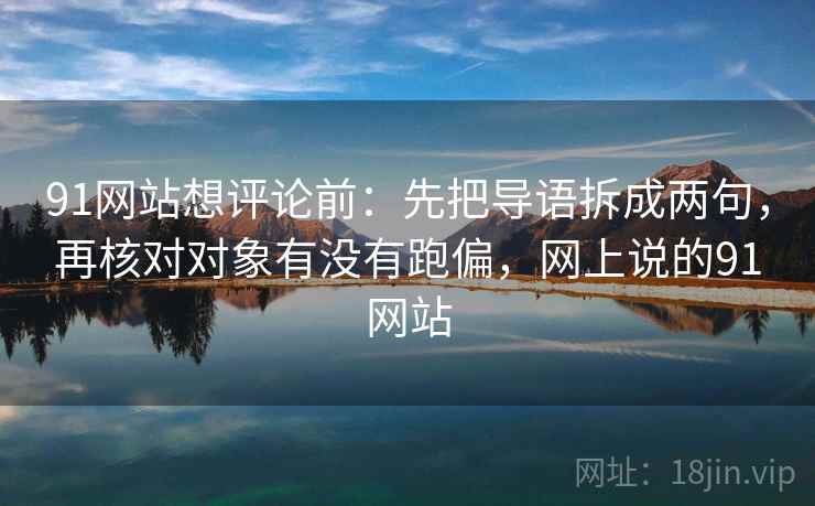 91网站想评论前：先把导语拆成两句，再核对对象有没有跑偏，网上说的91网站